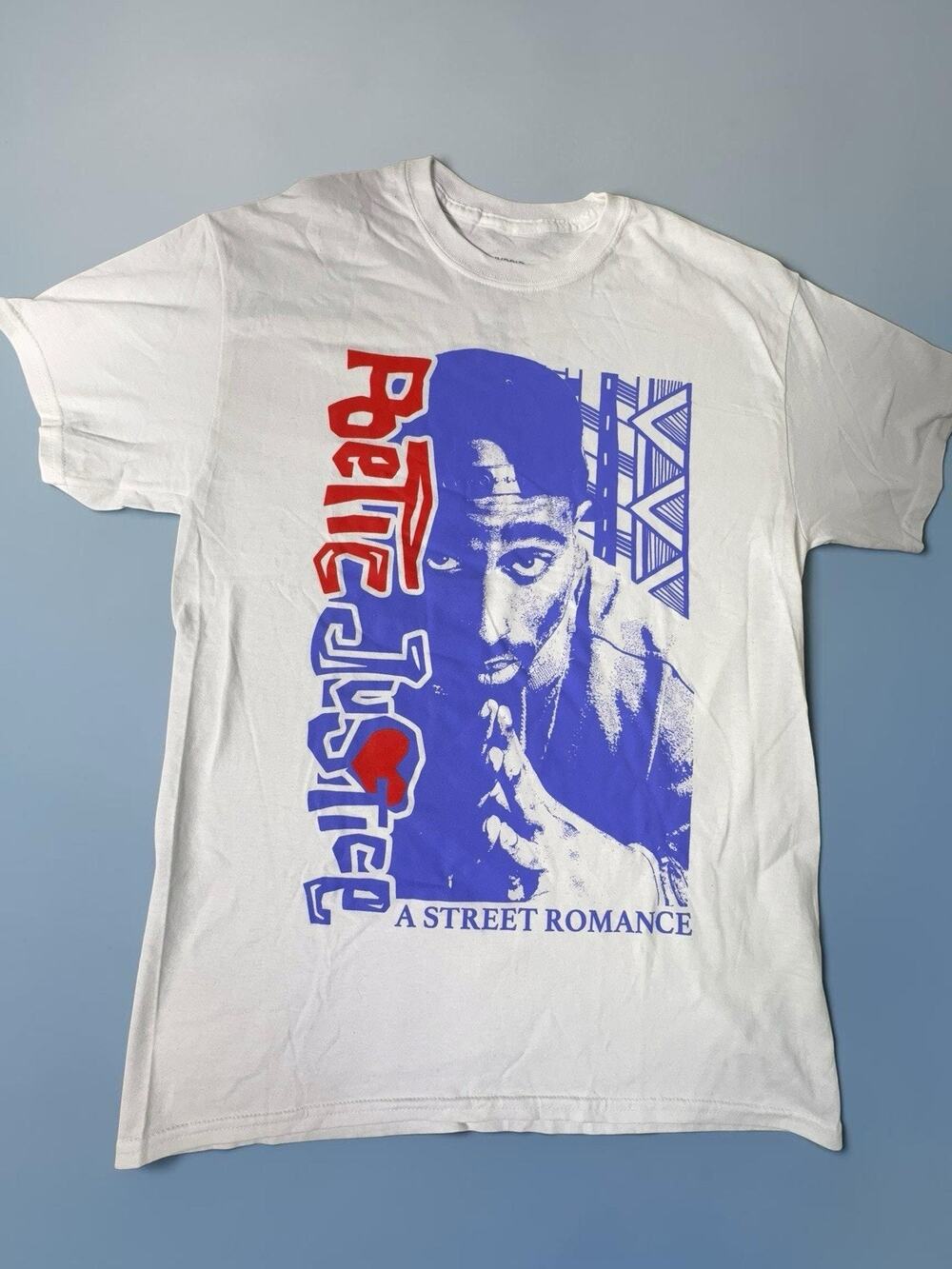 Tupac Poetic Justice Graphic T-Shirt White Size Medium 2019 NWOT